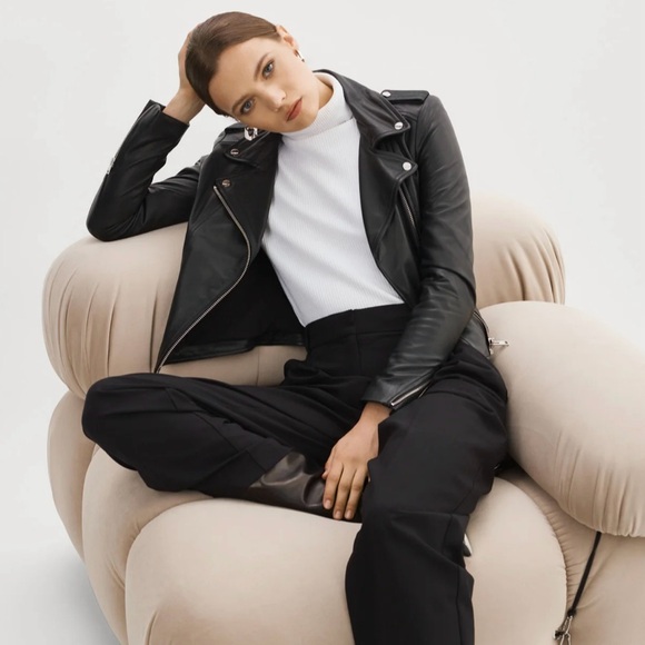 LAMARQUE Donna Iconic Leather Biker Jacket - Picture 7 of 13